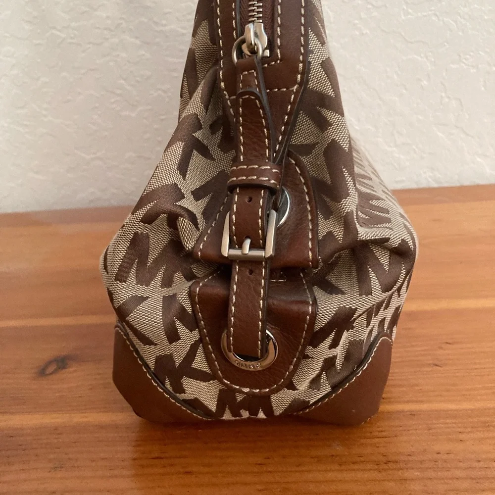 Michael Kors Brown Logo Satchel - Picture 3 of 16